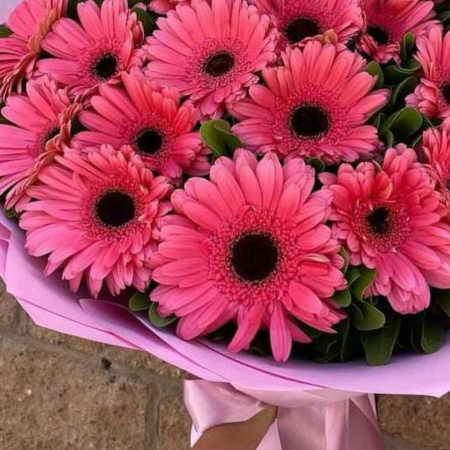 Букет_Летний букет из розовых гербер