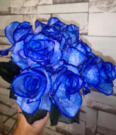 Букет_15 синих роз